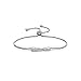 Bella Lotus Cute Bowknot 18k White Gold Plated Charm Bracelet Diamond CZ Paved, 2 Colors