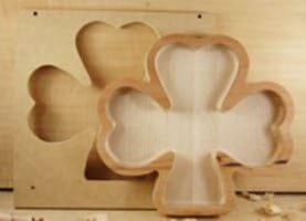 WoodlineBowl and Tray Template Shamrock Design