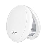 Spaire Lighted Travel Makeup Mirror 5x / 1x Magnifying USB Rechargeable Double-sided Folding Handheld Compact Mirror Portable for Gift, Traval, Touch-up