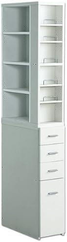 Amazon ニッセン すき間収納 可動棚オープン サイズ 30cm幅 色 白 収納家具 オンライン通販