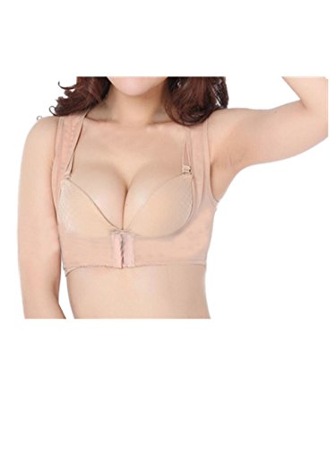 Leright Women's Posture Corrector Bra Chest Brace Up Prevent Humpback Back Support, Nude, XX-Large