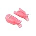 Rambling 10Pcs Acrylic Nail Art Polish Remover Wrap Cleaner Superior Clip Caps（Pink）