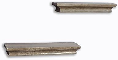 INART Set of 2 Wall Shelves in Greywash Finish