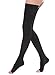 TOFLY Thigh High Compression Stockings, Opaque, Firm Support 20-30 mmHg Gradient Compression Silicone Band, Open Toe Compression Stockings, Treatment Swelling, Varicose Veins, Edema
