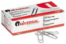 (3 Pack Value Bundle) UNV72240 Nonskid Paper Clips, Wire, Jumbo, Silver, 100/Box, 10 Boxes/Pack
