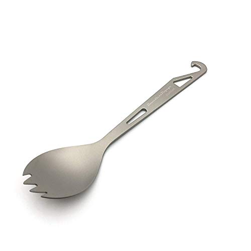 RuiLing 1-Pack 3 in 1 Multifunction Spork Spoon Fork with Bottle Opener,Stainless Steel Portable Lightweight Tableware for Outdoor Camping Travel Picnic Hiking