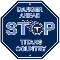 NFL Tennessee Titans Stop Sign, 12" x 12"