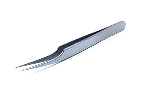 IMS IMS-JF5A Premium High Precision Jeweler Style Forceps #5A Tweezers, Fine Point Tips, Stainless Steel, 4.5'' L
