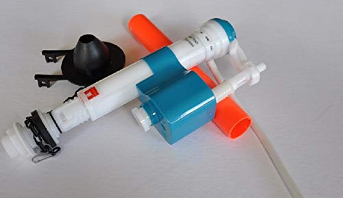 NuFlush Replacement for Kohler, Flapper Valve Assembly adjustable & "Ballcock" Japanese style Tsunami Fill Valve for a 2 Piece Toilet with a 2 Inch Flush Hole