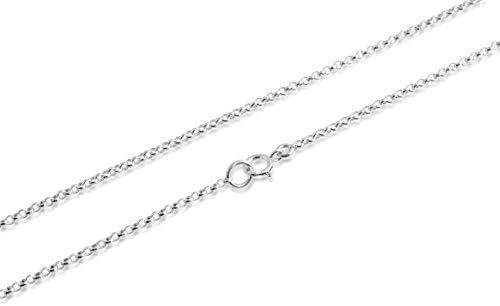 925 Sterling Silver Thin 1mm Round Cable Chain 12"-30" (12 Inches)