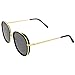 zeroUV Modern Metal Temple Trim Flat Lens Square Sunglasses 55mm