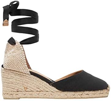 Womens Platform Espadrille Sandals Lace Up Closed Toe Summer Wedge Sandals