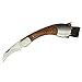HANZIUP Folding Mushroom Knife with Neoprene Pouch Solid Wood Handle and Foldable Cleaning Brush