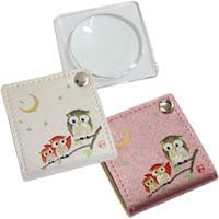 Amazon 虫眼鏡 携帯用拡大鏡 ポケットルーペ ふくろう フクロウ 3150 3 5倍 45mm スライドルーペ 池田レンズ ピンク 拡大鏡 ルーペ 文房具 オフィス用品