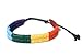Exoticdream Friendship Rainbow Cord Bracelet Plaided Hippie Cotton Braided Gay Pride Wristband