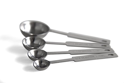 Stainless Steel Measuring Cups and Measuring Spoons 8-piece Set by Kitchen Winners