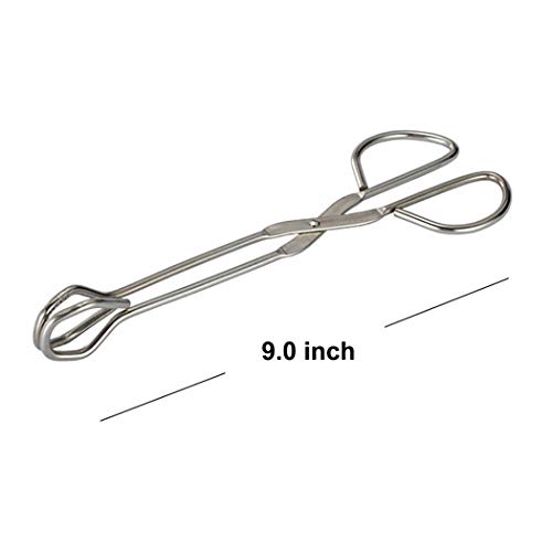 9 Inch Food Tongs Heavy Duty Stainless Steel Kitchen Tongs for Cooking, Barbecue, Serving Scissors Tongs Buffet Pliers