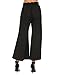 Zeagoo Women Rufflle Elastic Waisted Flare Palazzo Lounge Pants Wide Leg Bell-bottoms Culottes Casual Loose Trousers