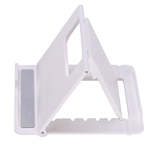 [2 Pack] MoKo Cellphone / Tablet Stand, Universal Foldable Multi-angle Desktop Holder for iPhone X/8/8 Plus/7/7 Plus, Galaxy S9/S9 Plus/Note 8, iPad 10.5, Nintendo Switch, White + Black