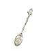 Verdental Retro Stereoscopic Coffee Spoon Tea Spoon Dessert Spoon Mixing Spoon Ice Cream Spoons with Fruit Fork Set of 6 (Silver)