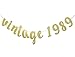 Vintage 1989 Gold Glitter Banner, 33rd Birthday Banner, 31st Birthday Announcements Decor (Gold)
