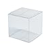 Ling's moment PET Transparent Clear Favor Boxes 3 x 3 x 3 Inch Pack of 50 for Wedding Party Baby Shower Favors Cupcake Boxes Party Supplies