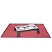 VIVAGLORY Dog & Cat Feeding Mat, Waterproof Non-Slip Silicone Placemat with Raised Edge, Anti-Messy Pet Bowl Mat for Food & Water, Burgundy, L(24