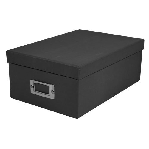 Photo and Video Box in Black with Chrome Tag – Set of 4