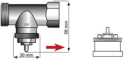 Eurotronic 700128 Oventrop Metal Adaptor for Radiator Thermostats (Radiator Valve Adapter, Long Life - Image 3