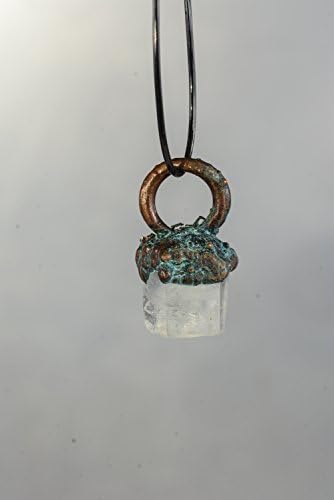Aquamarine- Electroformed Copper Necklace