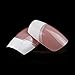 ArtPlus 24pcs Silver Stripe Elegant Touch French Manicure False Nails with Glue Full Cover Long Length Fake Nails Art
