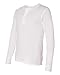 Bella 3150 Mens Jersey Long Sleeve Henley - White44; Large