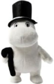 The Moomins Plush Soft Toy - 6.5 Inch Pappa Moomin with Black Top Hat