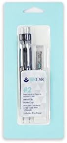 InkLab Mechanical Pencils Set 0.7 mm Medium Point, 24 Lead Pencil Grade, 24 Mechanical Pencils, 24 Refill Lead Case with 144 Leads, and 12 Eraser Included