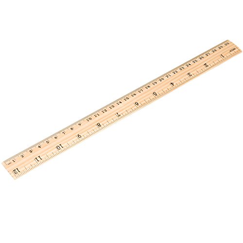 Tang Song 30PACK Student Ruler Wood Ruler Office Ruler Student Wooden Measuring Ruler, 2 Scale (12 inch and 30 cm)