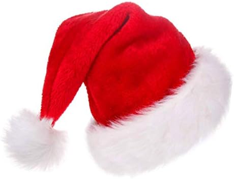 Funhoo Santa Hat, Deluxe Soft Plush Xmas Hat Fit for Most Adults, Father Christmas Hat Costume Ornaments (1 Piece)
            
        
        
    


    

    
    
        





    
        
            
                ZB Extra Thicken Red and White Plush Santa Hat-Christmas Classic Hat for Adult Toddler Teenage Children (Red & White)
            
        
        
    


    

    
    
        





    
        
            
                Elcoho 3 Pack Santa Hats for Adults Christmas Hat Plush Velvet with Comfort Liner Santa Hat for Christmas Party
            
        
        
    


    

    
    
        





    
        
            
                Cusfull Soft Plush Santa Hat Classic Christmas Santa Claus Cap for Most Adults- One Size (2 Pack)