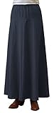 Womens Ultra Soft Lightweight Denim Fit and Flare A-Line Maxi Skirt