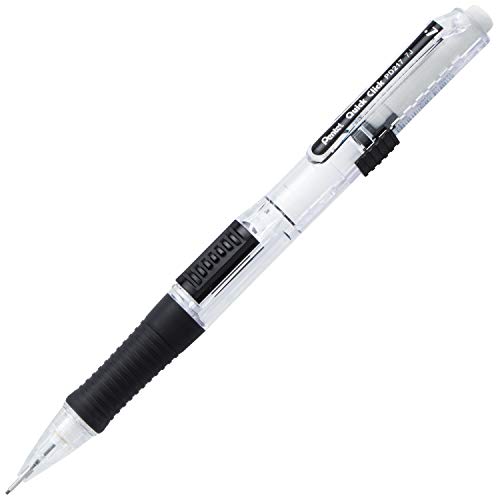 Pentel-QUICK-CLICK-Mechanical-Pencil-07mm-Black-Barrel-Box-of-12-Pencils-PD217A