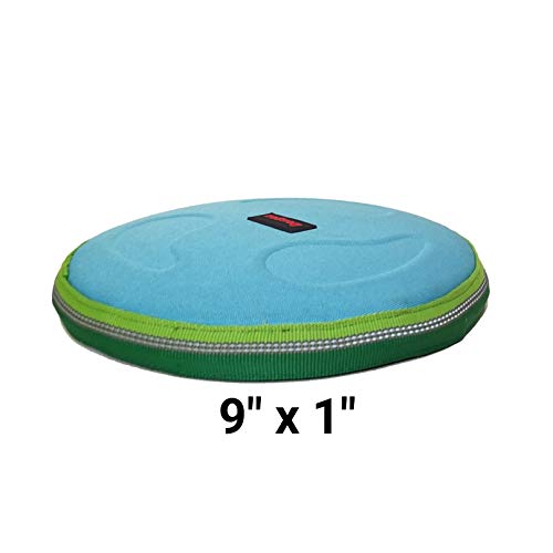 Mr. Peanut's 3 Piece Doggie Playtime Toy & 68oz Collapsible Travel Water Bowl Set Including Durable Chewproof & Weatherproof Flying Disc and Ring Toss