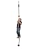 b4Adventure NinjaLine Ninja Climbing Rope with Foot Holds, Assorted Color, 8'