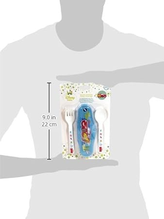 Amazon.com : Pixar Cars Lightning McQueen 2 Piece Travel Cutlery Set : Baby