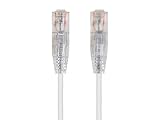 Monoprice Cat6 Ethernet Patch Cable - 20 feet - White | Snagless RJ45 Stranded 550MHz UTP CMR Riser Rated Pure Bare Copper Wire 28AWG - SlimRun Series