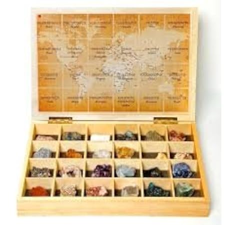 Caja minerales del mundo 24 unidades: Amazon.es: Juguetes y juegos