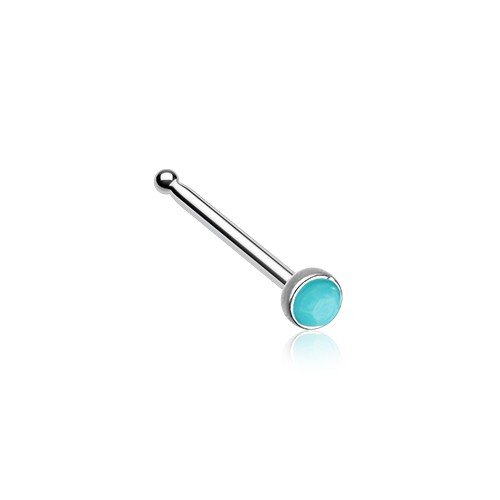 Turquoise stone nose stud ring