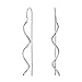 Geometric Wavy Zig Zag Thin Wire Dangle Threader Earrings For Women For Teen 925 Sterling Silver