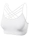 Criss-Cross Front Seamless Triple Bralette Sports Bra White LXL