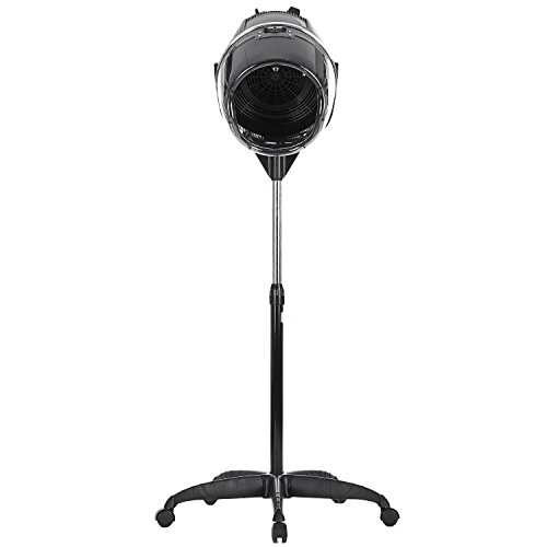 Vansop 1300W Professional Salon Home Adjustable Stand Up Rolling Hair Dryer Black