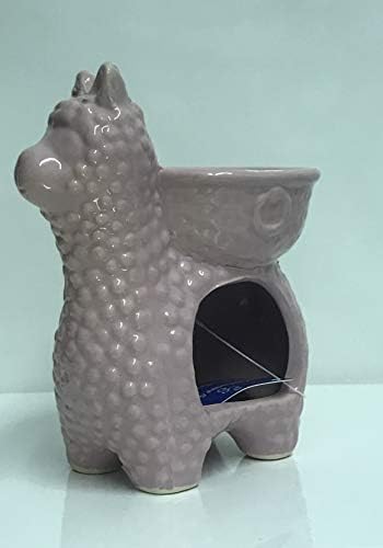 Expressive Scent Ceramic Burner for Oil and Wax Melts - Fragrance Oil Warmer Lamp Llama - Light Purple
