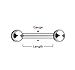 100Pcs 14G Tongue Rings Assorted Surgical Stainless Steel Barbells Body Piercing Jewelry