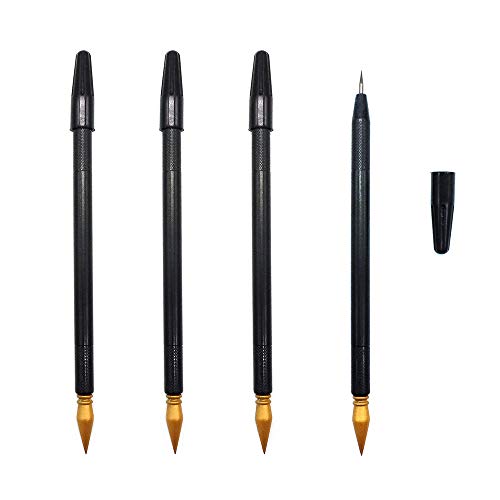 C-pop Scratch Coloring Pens, Dual Tips Coloring Stylus for Scratch Art, Stylus Sticks, Art Stick, Scratch Art Tool, Scratch off Pen (Pack of 4)